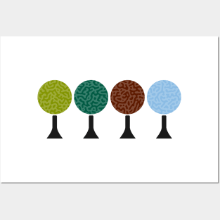 Four Seasons (Turing Pattern) Trees Posters and Art